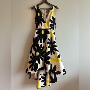Issue New York High-Low V-line Floral Dress, Size Xs